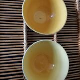 2 bowls Digoin Sarreguemines brown and yellow