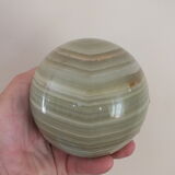 Green decorative mineral ball or sphere in marble n°10