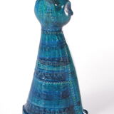 Rimini Blue cat made of ceramics by Aldo Londi,1960