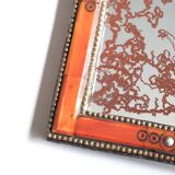 Small Moroccan mirror, tinted bone frame, 1970s