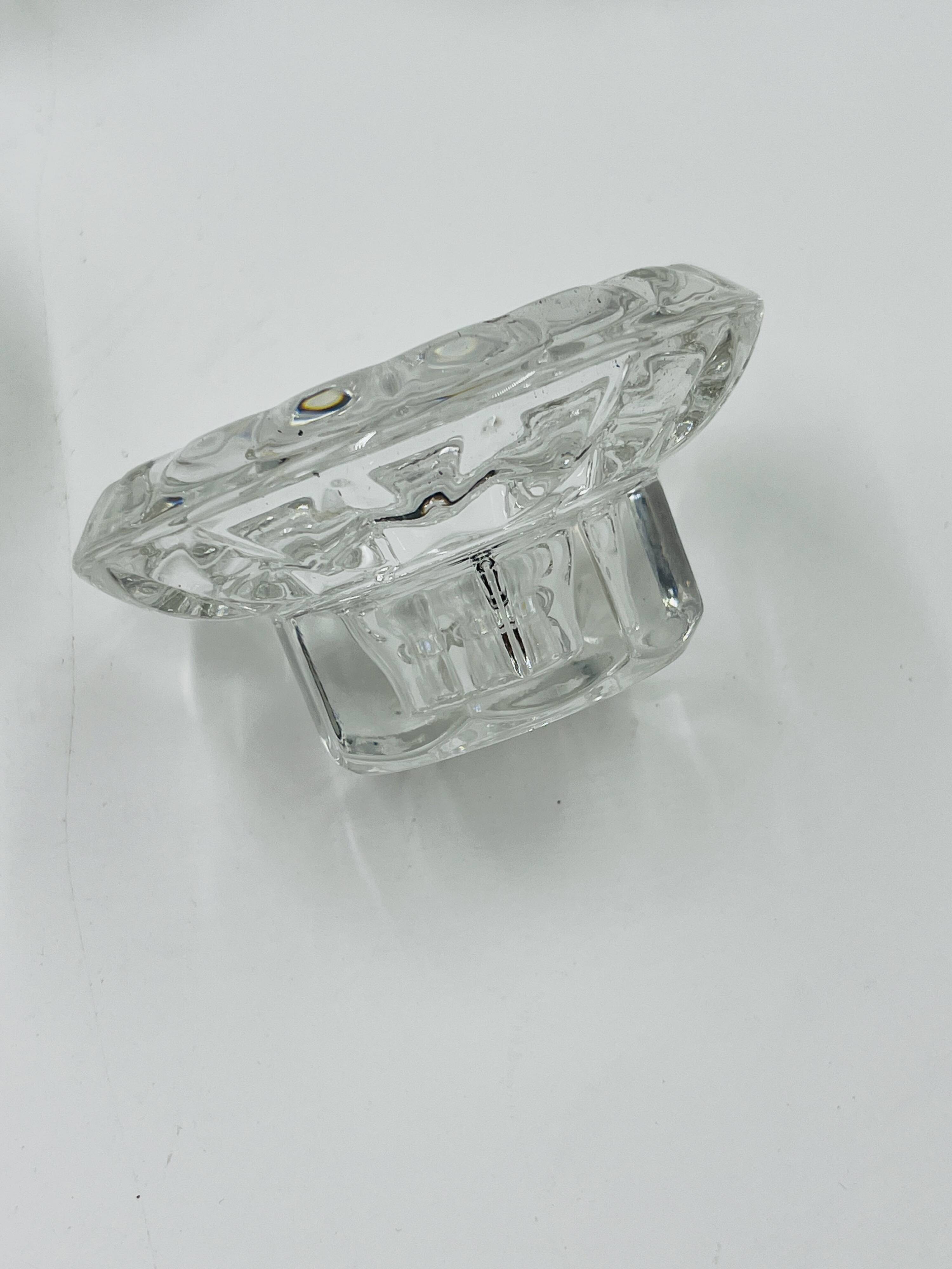 Set of 4 Cut Crystal Candle Holders Bolsius France 70s