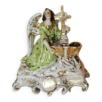 Large Paris porcelain font Golden Angel