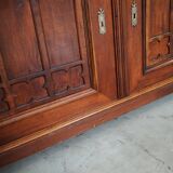 Armoire éclectique en chêne, design allemand, entre-deux-guerres, production : Allemagne