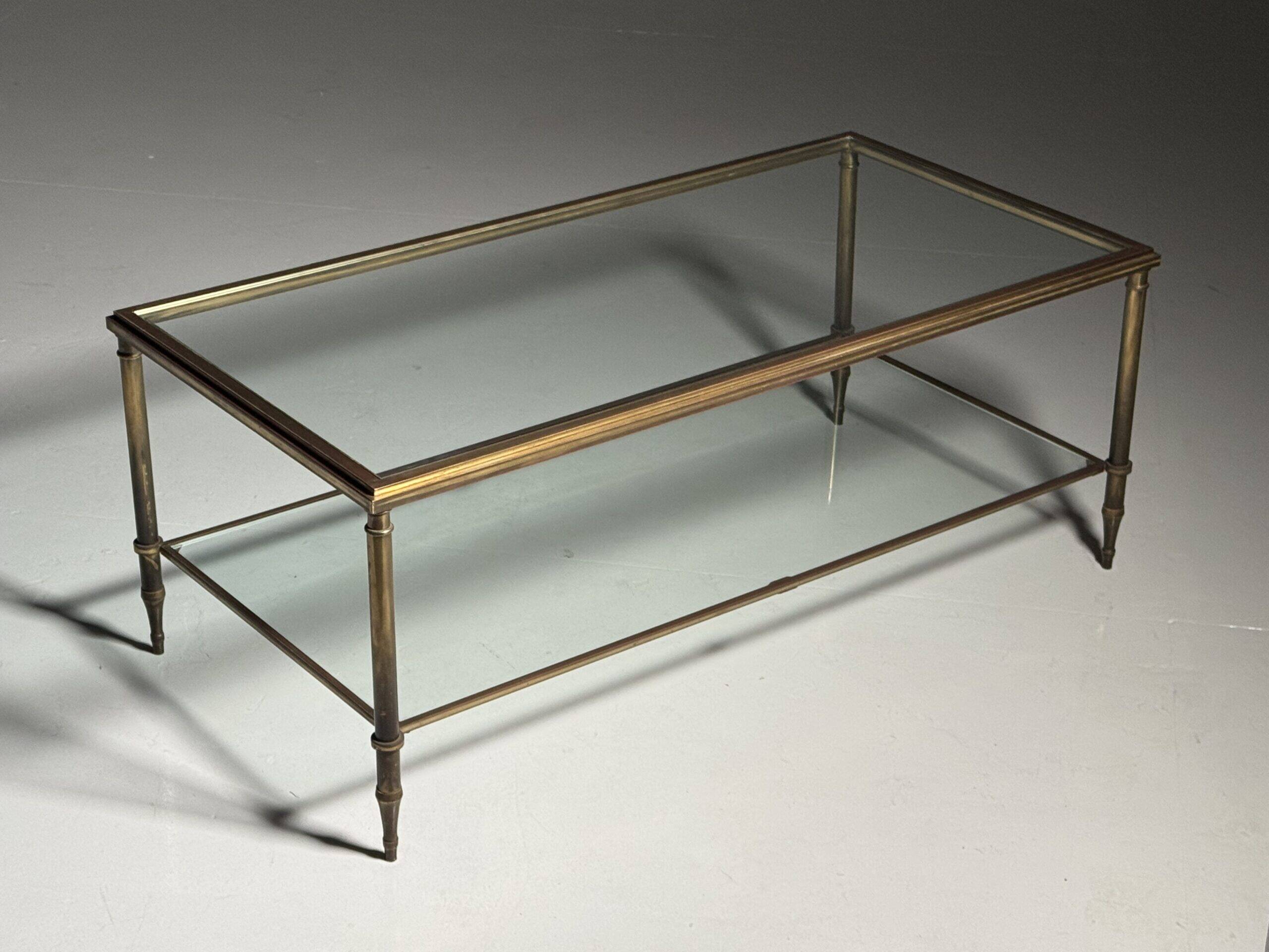 Mid-century glass coffee table