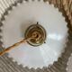 Old pairs of vintage white opaline pendant lights