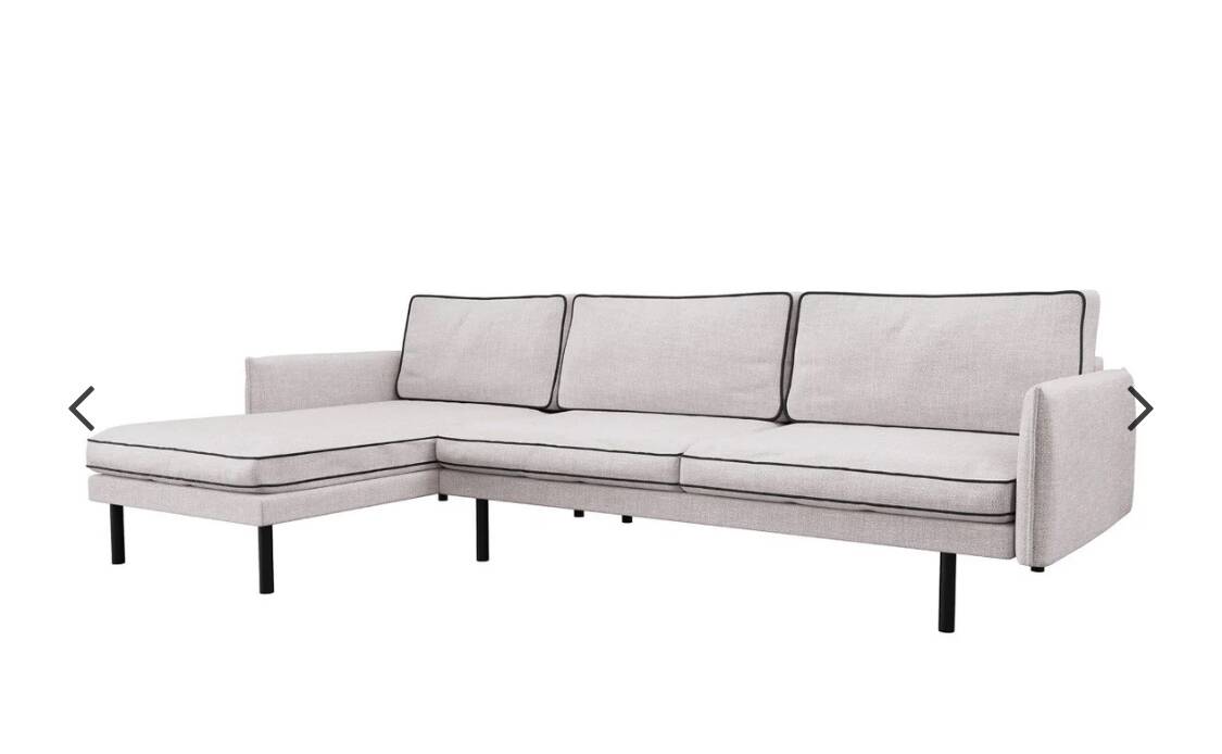 Sia Ester light grey corner sofa, like new