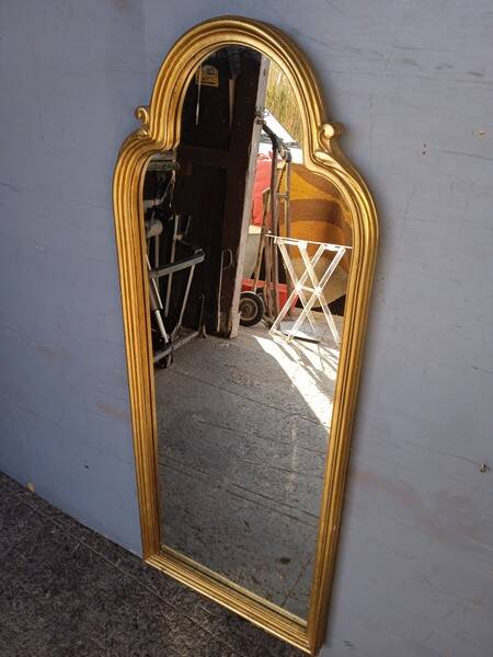 Gilded wood mirror from the 1960s - 100cm