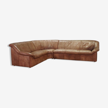 Corner sofa 60 70 vintage leather