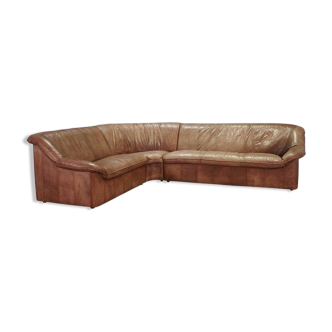 Corner sofa 60 70 vintage leather