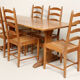 Table de salle à manger et 5 chaises vintage Ercol