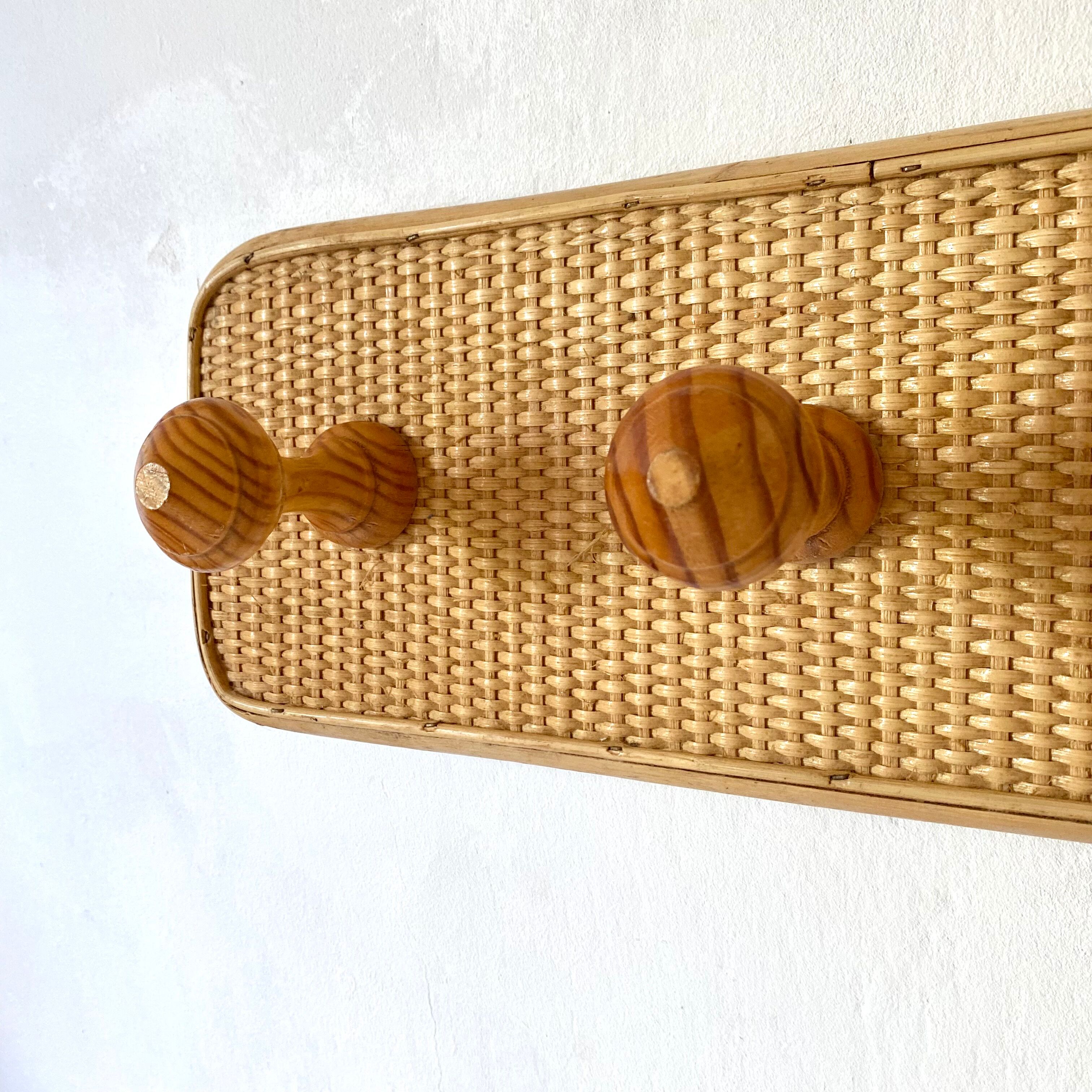 Rattan coat rack and canning