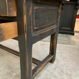 Black patina oak desk