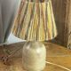 Stoneware lamp, wool lampshade