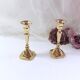Pair of small brass candlesticks