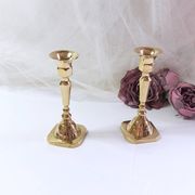 Pair of small brass candlesticks