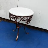 Vintage wrought iron pedestal table