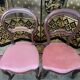 Suite de 6 chaises Louis Philippe velours roses