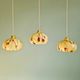 Trio of Art Deco pendant lights in marbled opaline glass, 1920s-30s