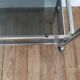 Stainless steel bar and smoked glass serving table