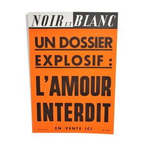 Affiche de presse l'amour interdit