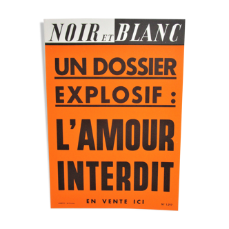 Affiche de presse "l'amour interdit" années 60