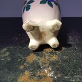 Old white ceramic cove vase & flower décor