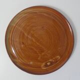5 vintage signed stoneware flat plates