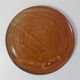 5 vintage signed stoneware flat plates
