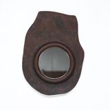 Sculptural Designed Leather Mirror