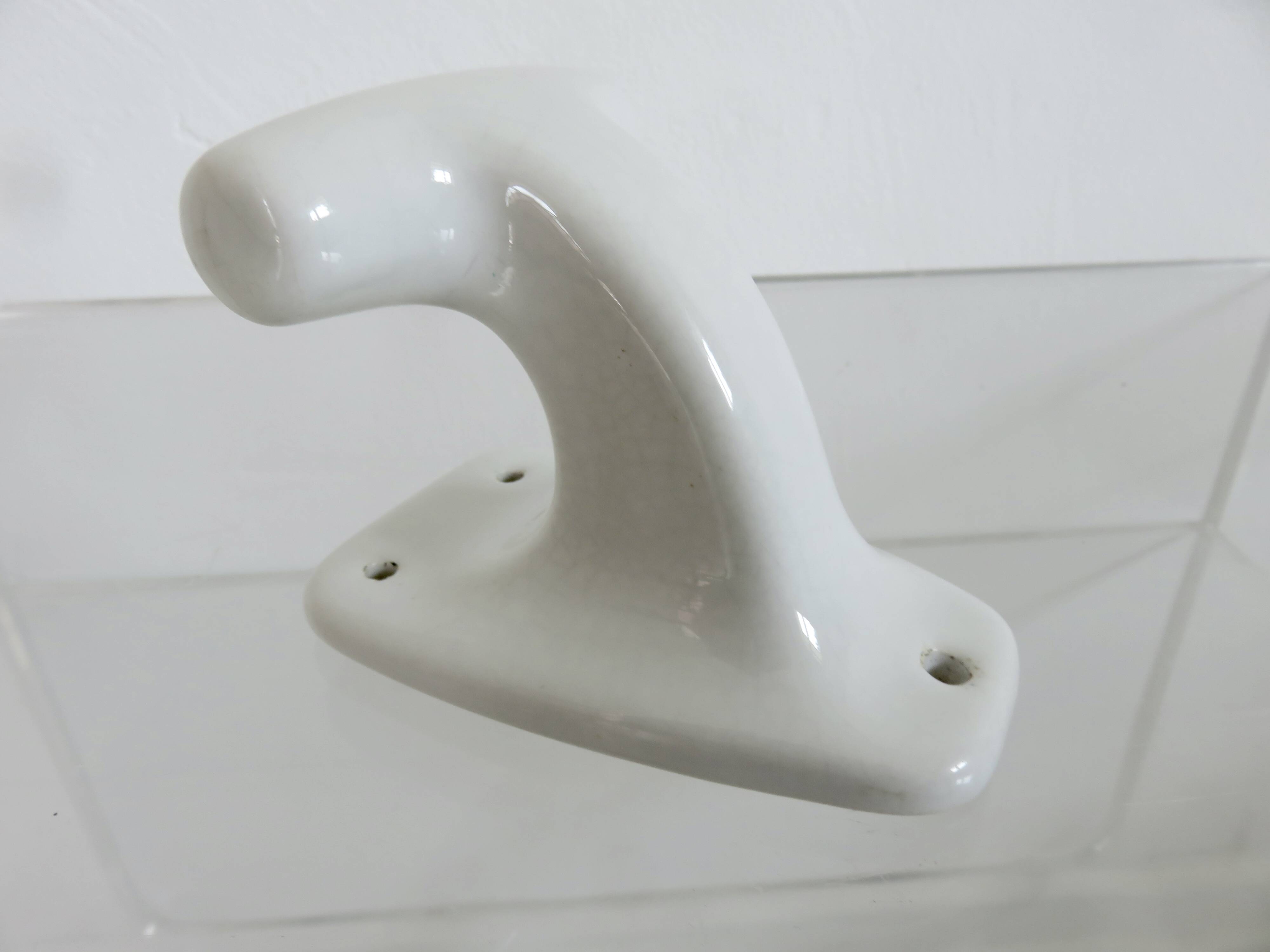 Art Deco white porcelain coat rack