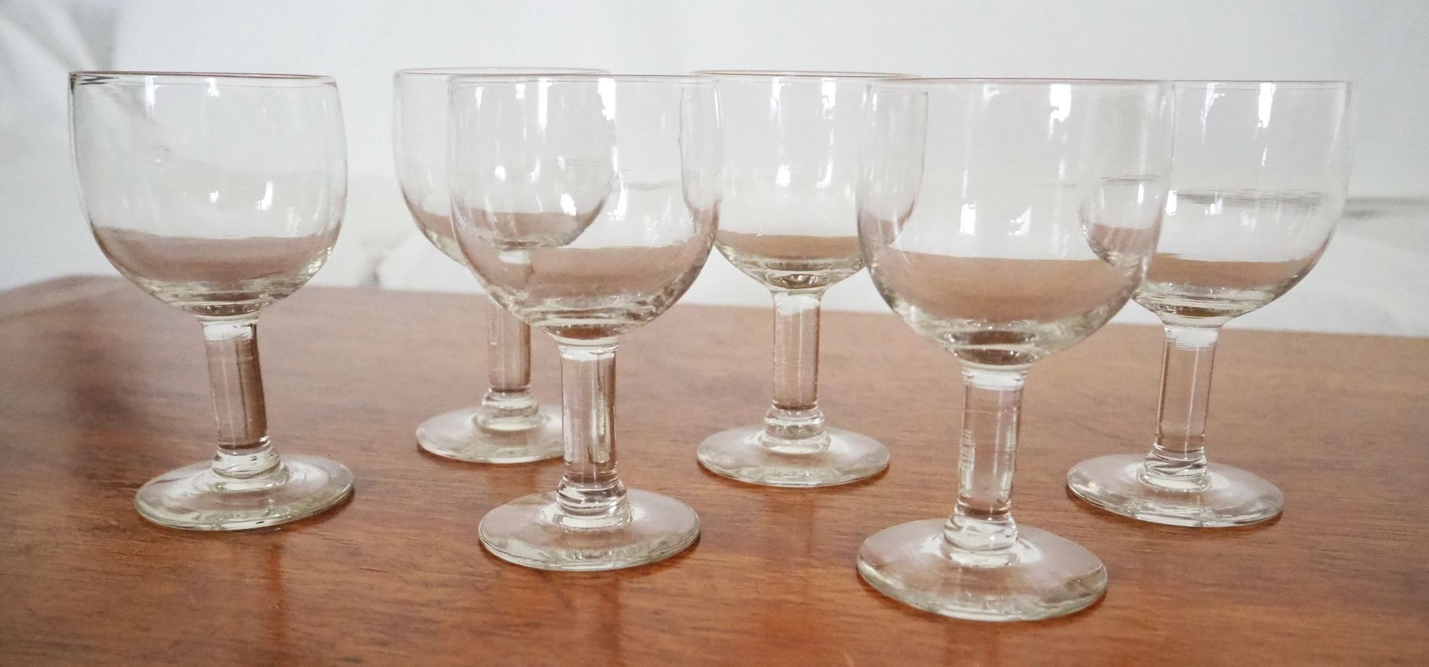 6 old balloon glasses – Bistrot style – XXth century