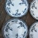 Set of 9 flat plates in iron earth St Amand and Hamage