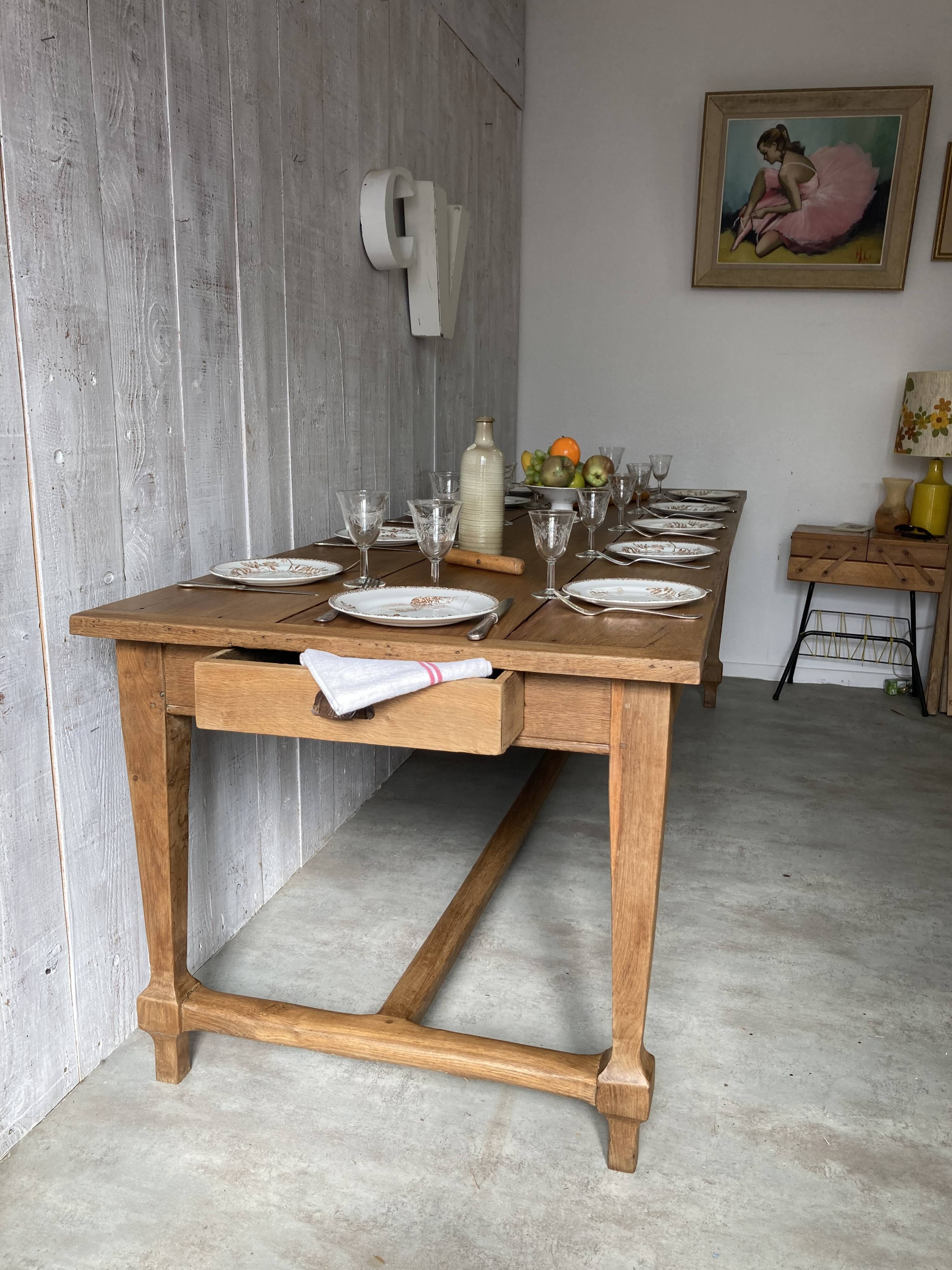 Table de ferme 244x82cm