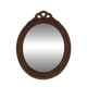 Antique oval mirror in carved wood – Louis XVI style, ribbon bow decoration, mid