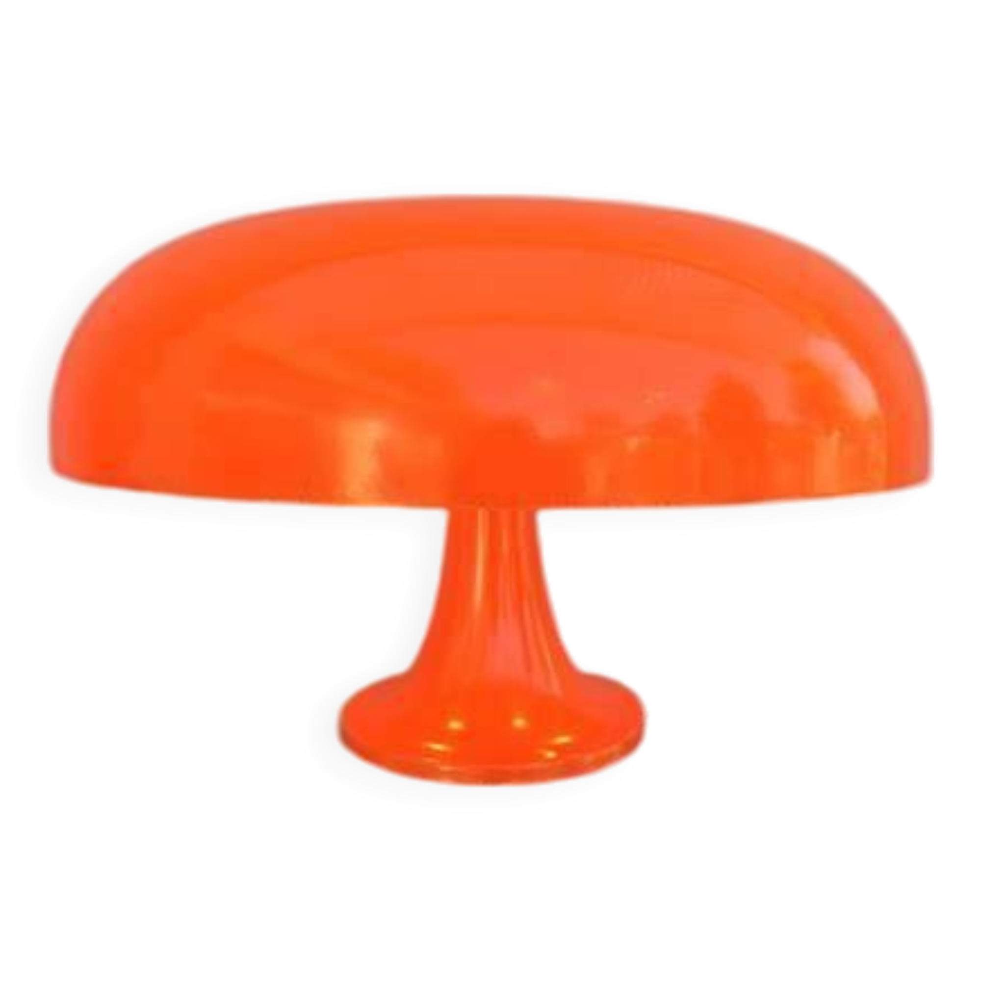 Nessino Table lamp in orange plastic / Ø 32 cm - Reissue from the 1960s - Artemide