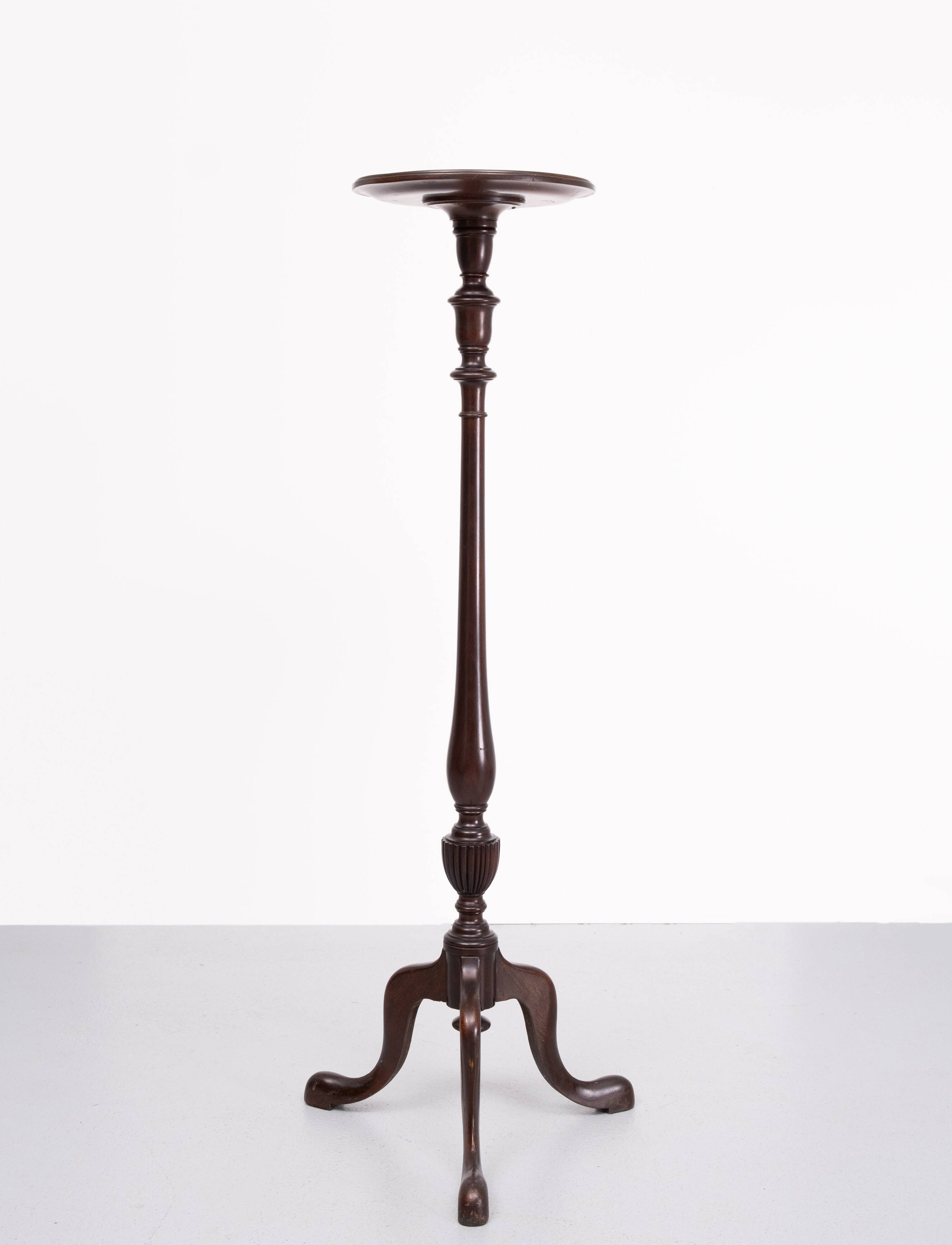 19th Century Mahogany tall Torchere Stand