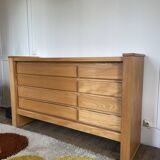 Commode Maison Regain - French manufacturing - Solid elm 1980