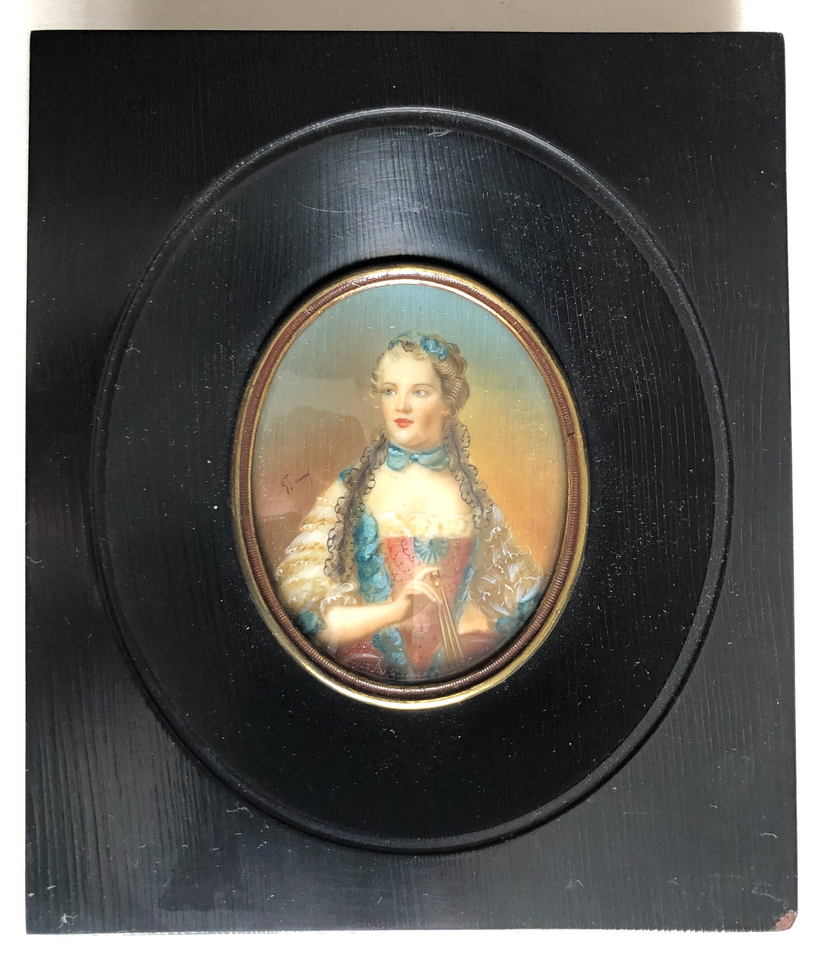 Miniature portrait of a woman