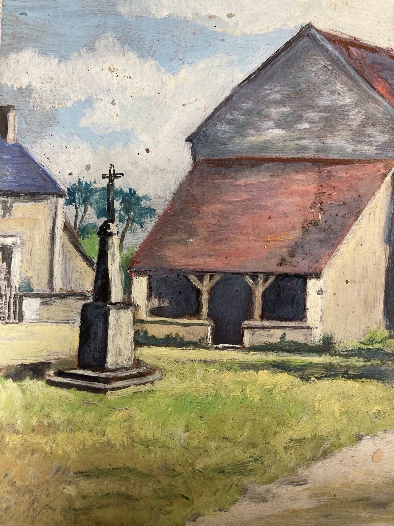 Huile sur panneau vintage