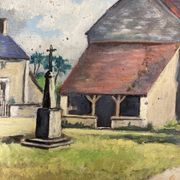 Huile sur panneau vintage
