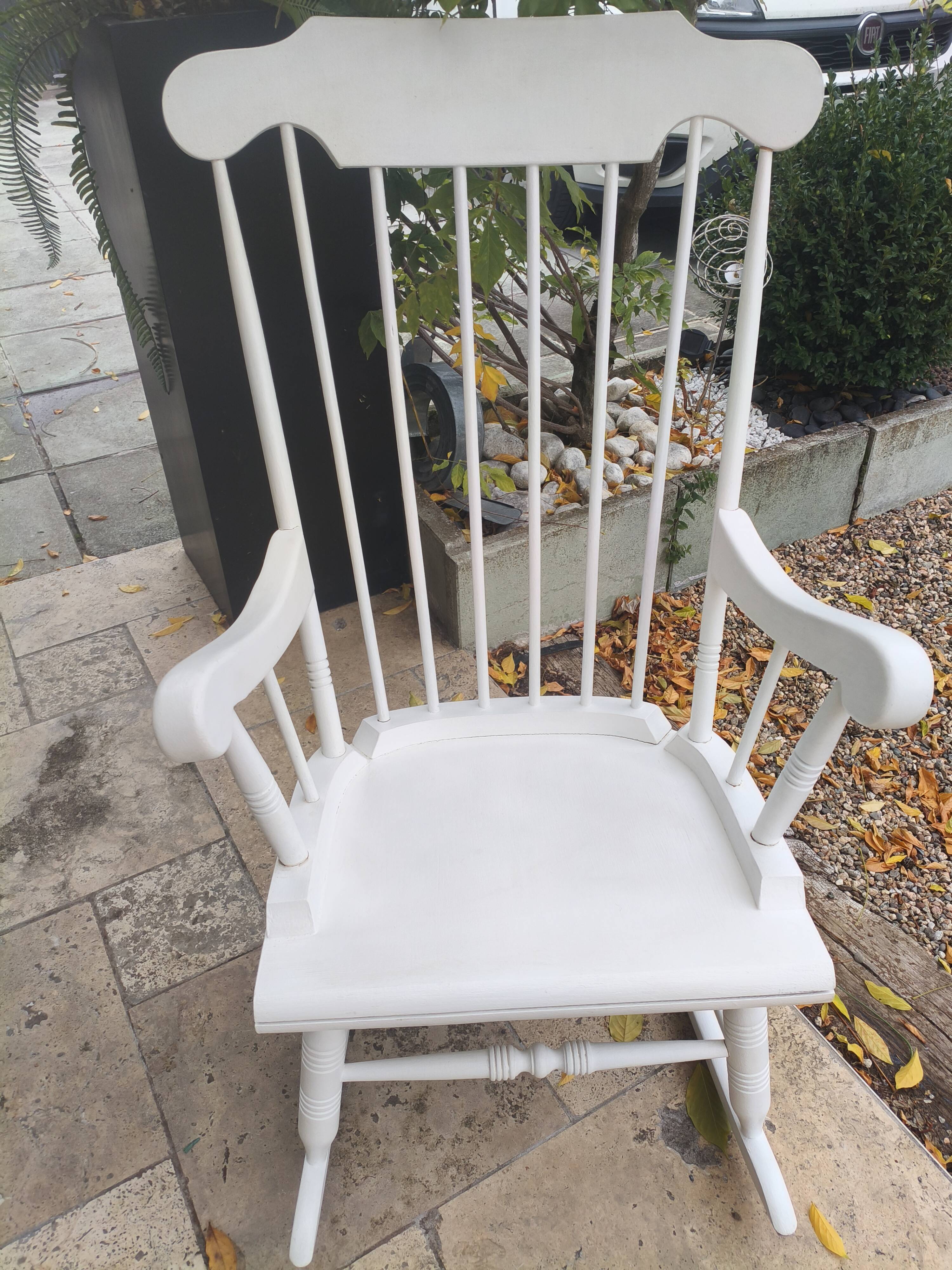 White rocking chair
