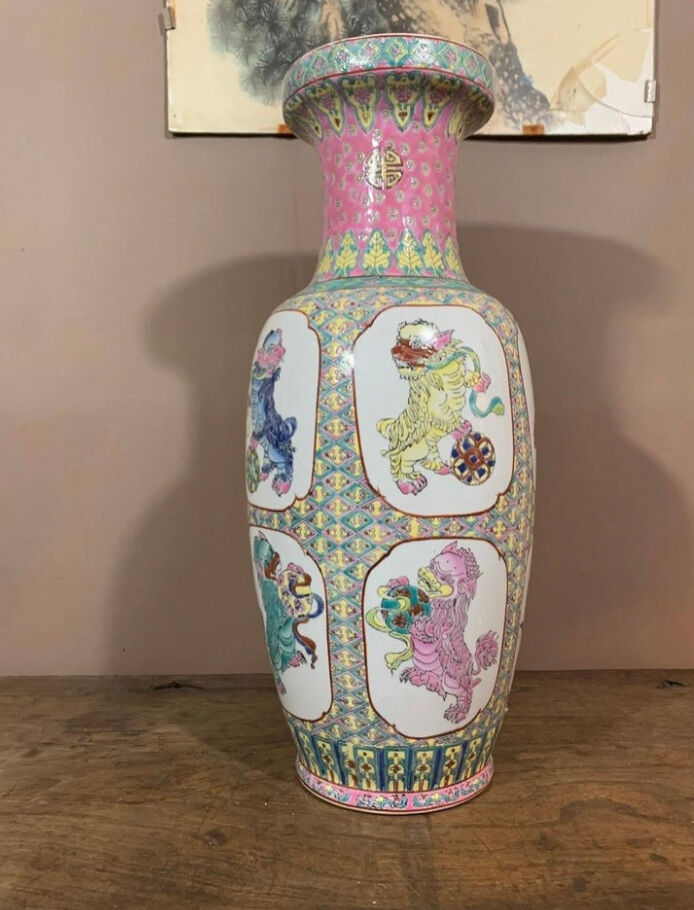 Canton Porcelain Vase Early 20th Century