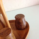 Scandinavian style wooden condiment set 60/70