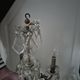 vintage pendant light from the 60s 70s with glass pendants and 5 candle holders