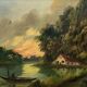 Julien Chatelin: large oil painting on canvas circa 1880