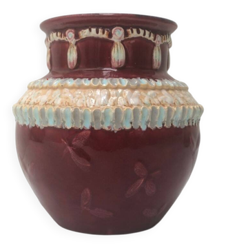 Vase en céramique bulbous d'Ernest d’Hossche