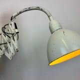 White Industrial Scissor Wall Lamp from Elektroinstala, 1960s