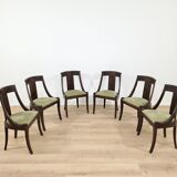 Set of six early 20th century Empire gondola chairs