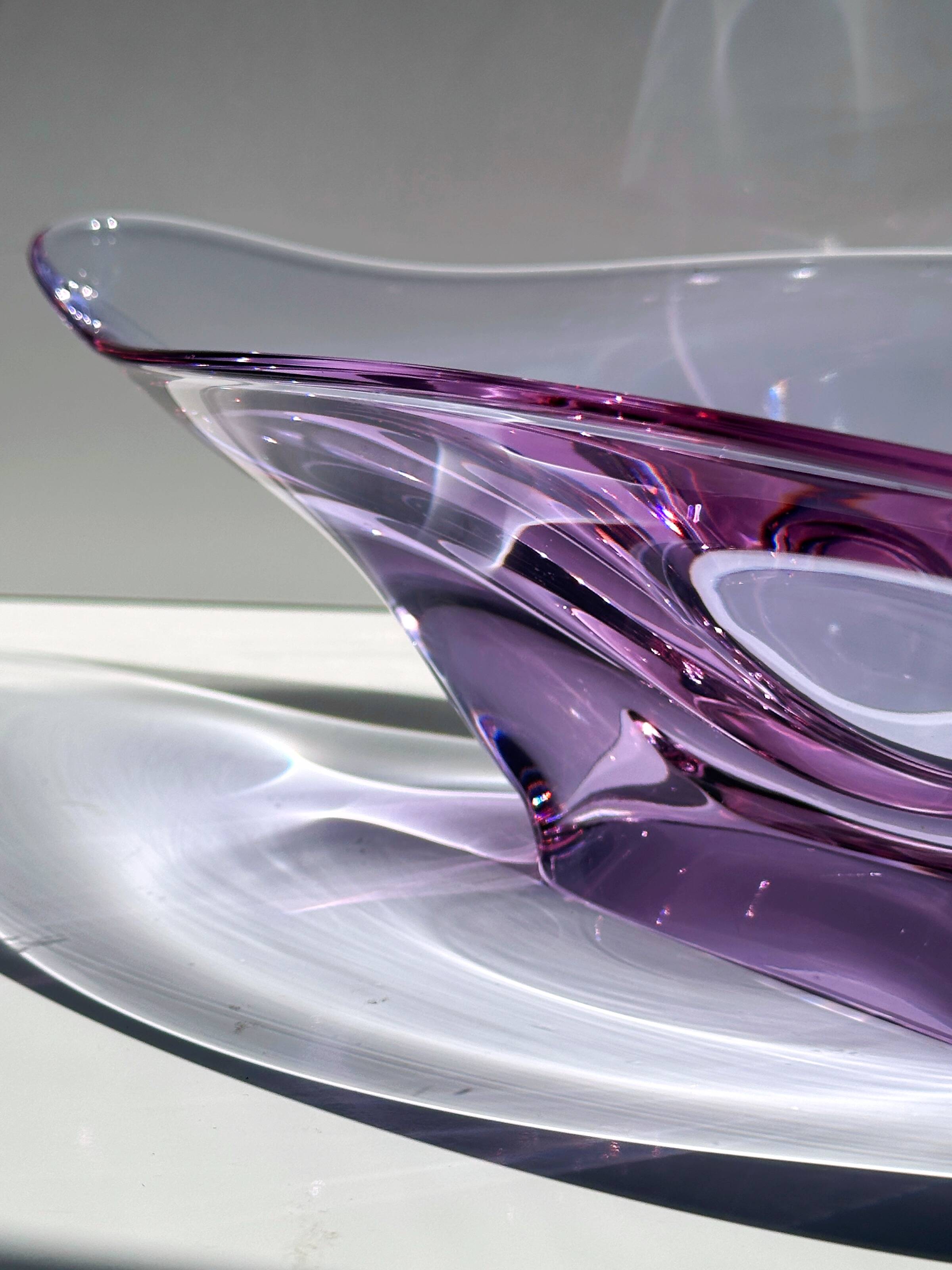 Bohemian Alexandrite / Neodym Glass Bowl by Skrdlovice