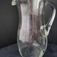 Jug, water carafe in blown glass, engraved decoration 1.8 L